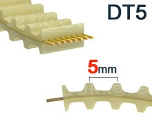 Nos modèles de Courroie dentée DT5 pas 5mm