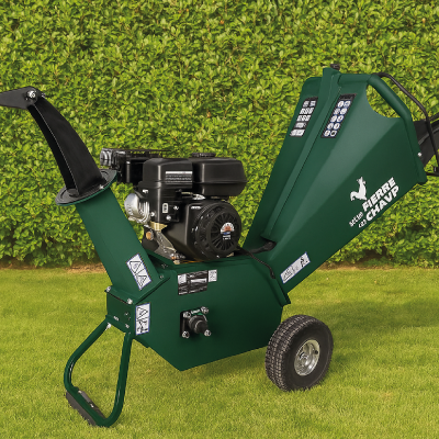 Broyeur de branches professionnel utilisant une courroie pour la transmission